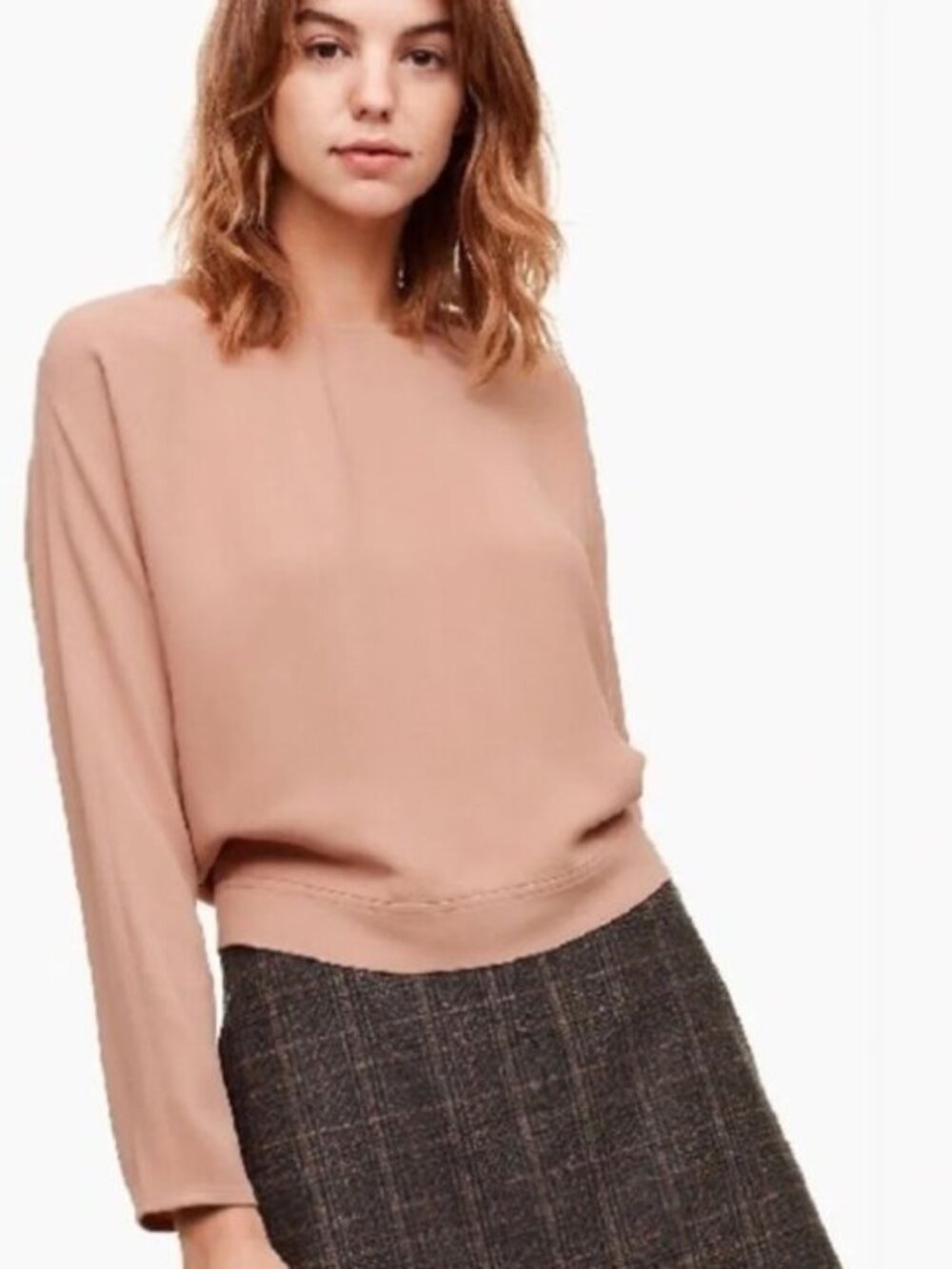 Aritzia Wilfred Women’s Blouse Tie up Open Back 2XS Business casual office
